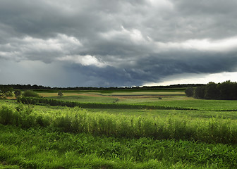 Image showing Storm over the field 