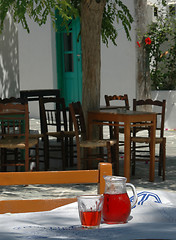 Image showing greek taverna setting