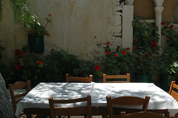 Image showing restaurant table in europe