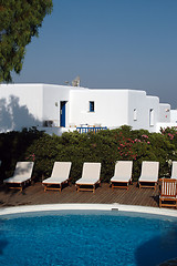 Image showing pool greek hotel