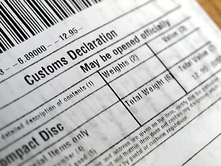 Image showing Customs declaration