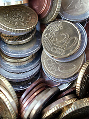 Image showing Euro coins