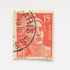 Image showing French stamp