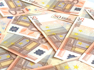 Image showing Euro bankonotes background