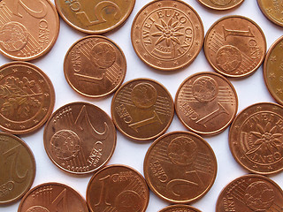 Image showing Euro coins