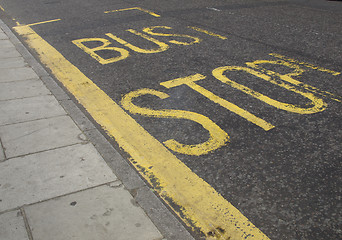 Image showing Bus stop sign