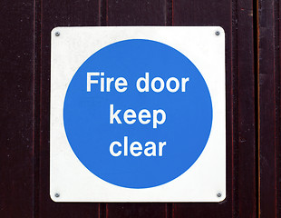 Image showing Fire door