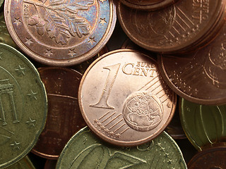 Image showing Euro coins background