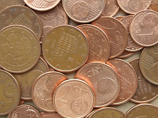 Image showing Euro coins background