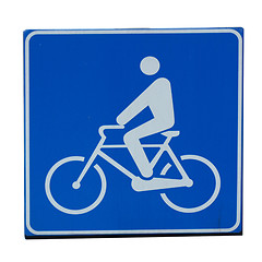 Image showing Bike lane sign