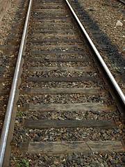 Image showing Railway railroad tracks