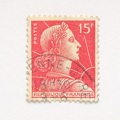 Image showing French stamp