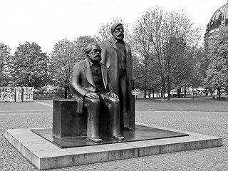 Image showing Marx-Engels Forum statue