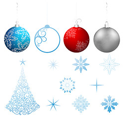 Image showing Vector collection Christmas design elements