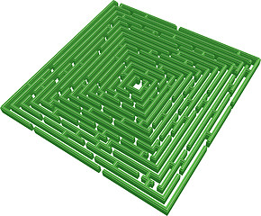 Image showing 3D green maze