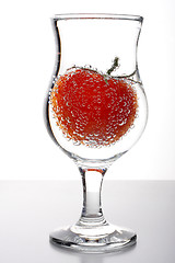 Image showing tomato in glass