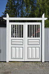 Image showing White Wooden Gate