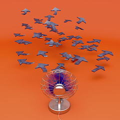 Image showing Creative concept with fan