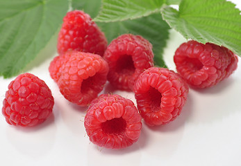 Image showing fresh raspberries