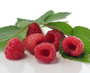 Image showing fresh raspberries