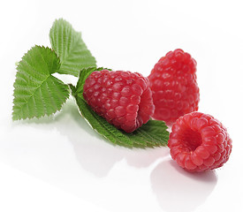 Image showing fresh raspberries