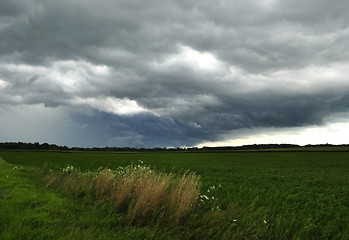 Image showing Storm over the field 