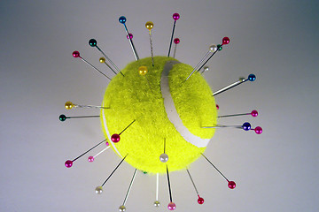 Image showing pins and needles on ball