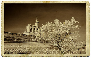 Image showing ancient fortress on old photography