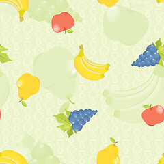 Image showing seamless background with cartoon fruit
