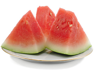 Image showing slices of watermelon