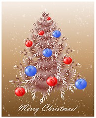 Image showing Christmas background with christmas tree.