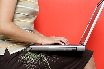 Image showing Woman and laptop