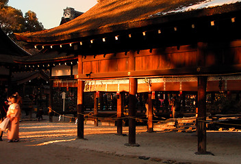 Image showing Dusk at the temple