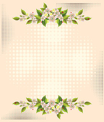 Image showing flower over halftone backgrounds
