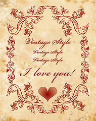 Image showing vinage valentines day card