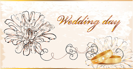 Image showing Vintage wedding card. 