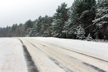 Image showing Dangerous road