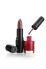 Image showing Lipstick and nail polish 