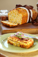 Image showing Corn Bread Sandwich