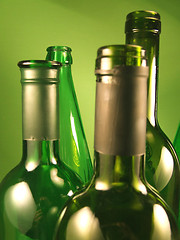 Image showing Green bottles