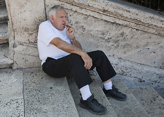 Image showing Enjoying a great cigar