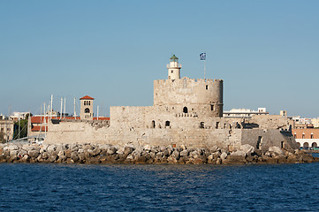 Image showing Saint Nicholas Fort, Rhodes, Greece