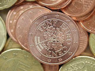 Image showing Euro coins background