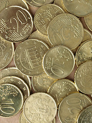 Image showing Euro coins background