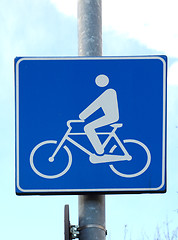 Image showing Bike lane sign