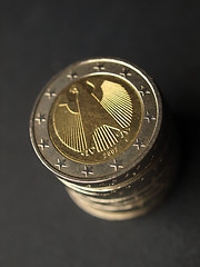 Image showing Euro coins