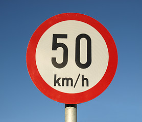 Image showing Speed limit sign