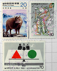 Image showing Korean stamps