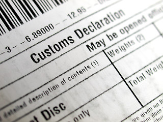 Image showing Customs declaration