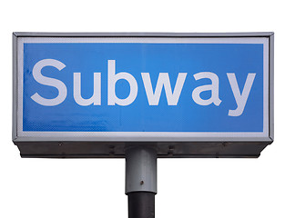 Image showing Subway sign